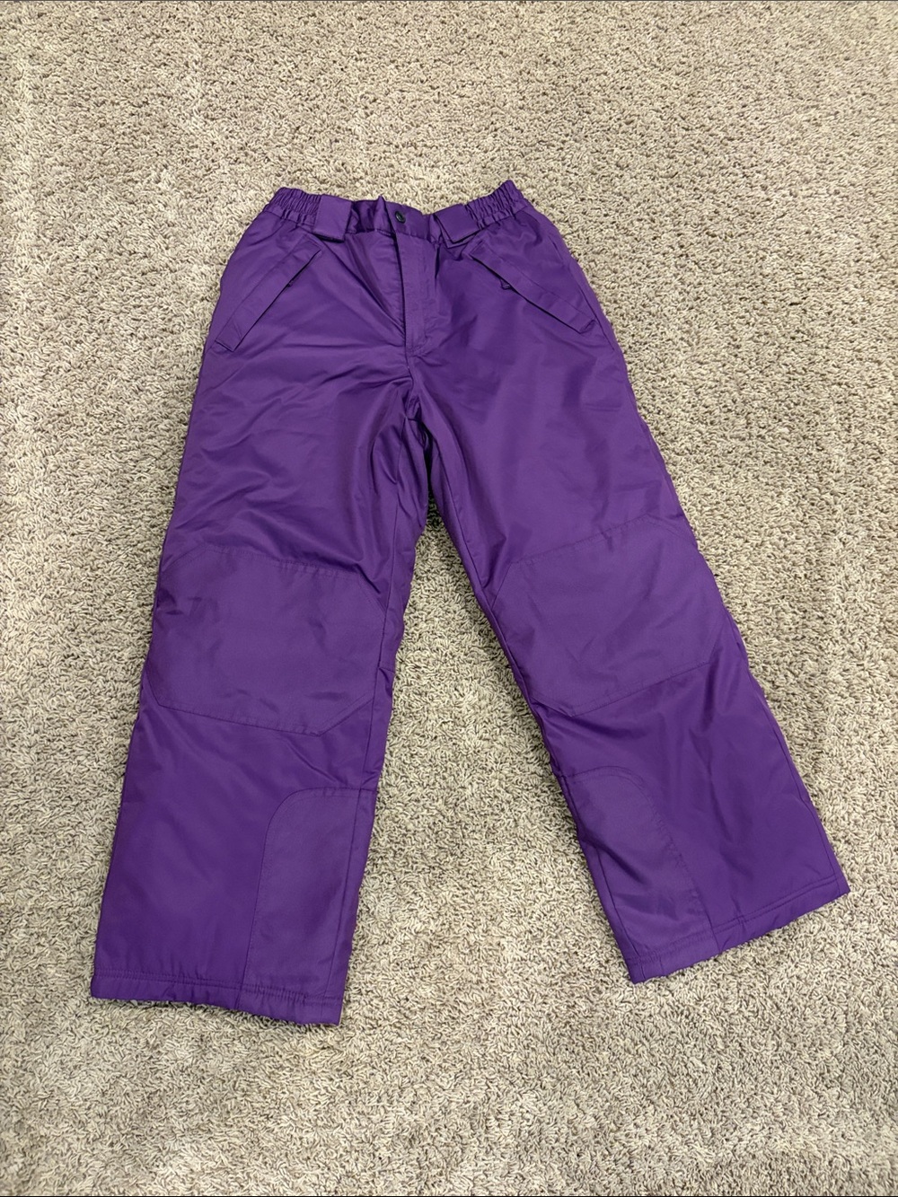 Kids Purple Insulated Snow Pants - Warm Winter Joggers